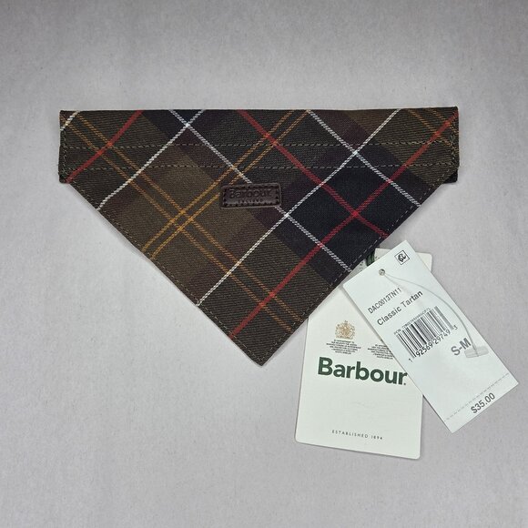 NWT/NWOT Barbour Classic Tartan Dog Bandana Velcro Attach - Picture 1 of 1